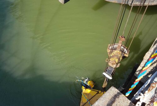 Gps marine jetty pile removal